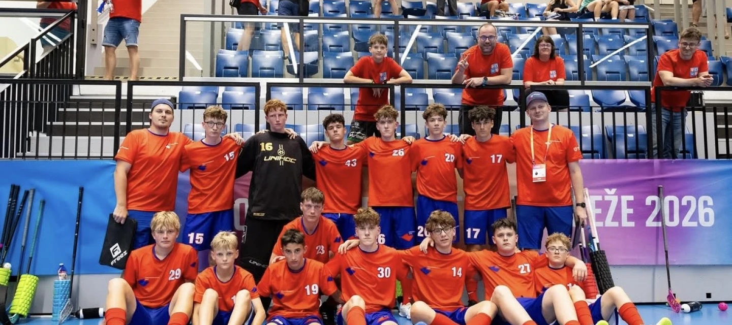 Čtyři dvorští florbalisté reprezentovali kraj na Olympiádě dětí a mládeže